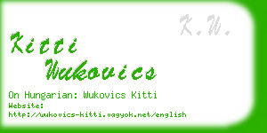 kitti wukovics business card